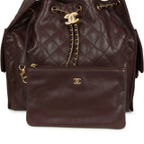 Chanel Medium 25 Hobo Bag Dark Brown Caviar Antique Gold Hardware