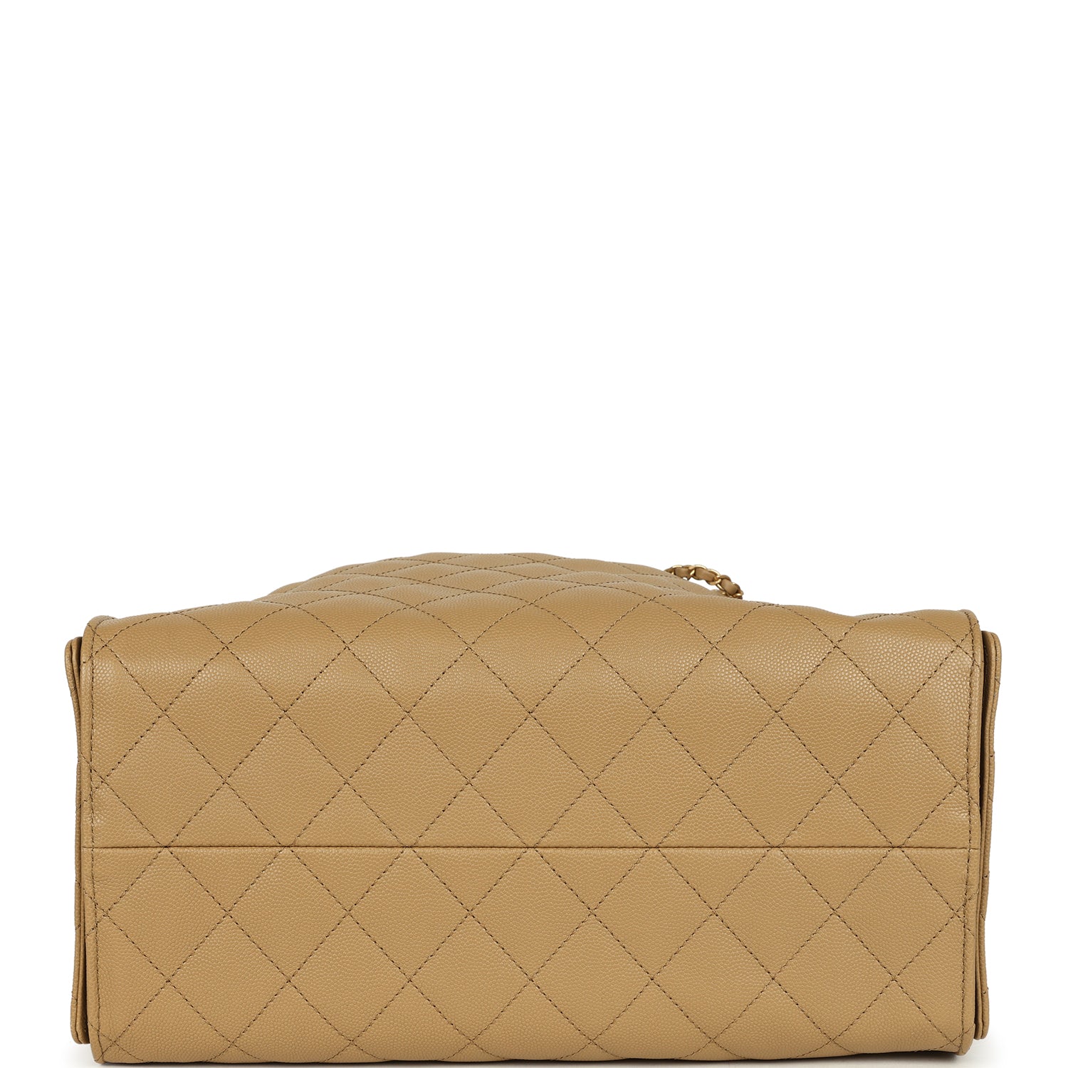 CHANEL 25S HOBO BAG 30 IN METALLIC BROWN CAVIAR WITH GOLD HARDWARE