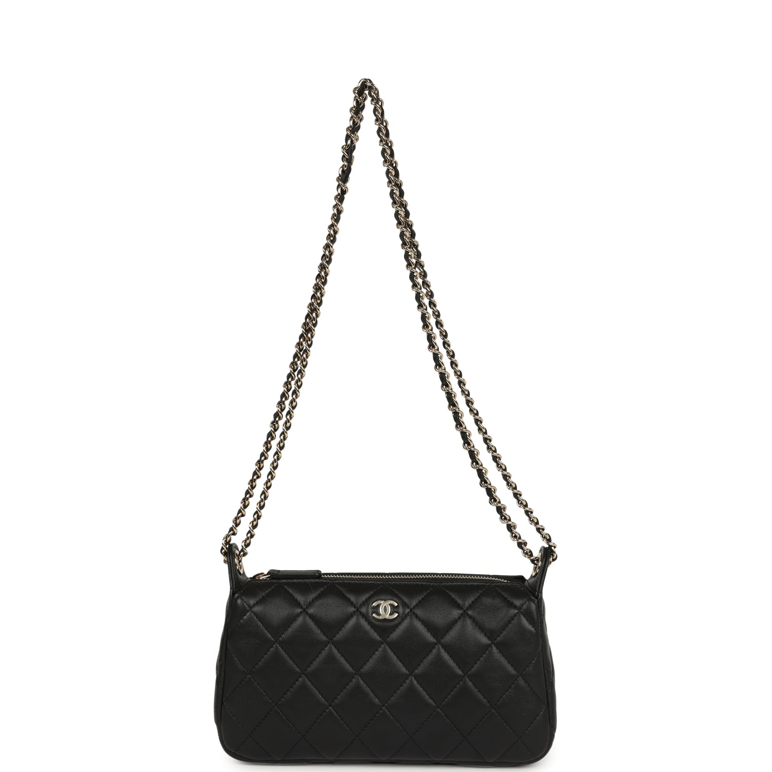 CC Handle Small Shoulder Bag Pink Sheepskin