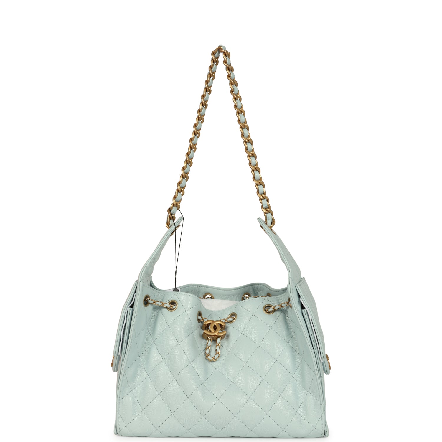 CHANEL 25S HOBO BAG 30 CM IN PASTEL YELLOW LAMBSKIN WITH GOLD HARDWARE main image 1