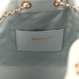 Chanel Small 25 Hobo Bag Light Blue Caviar Antique Gold Hardware