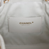 Chanel Small 25 Hobo Bag Light Grey Caviar Antique Gold Hardware