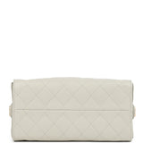 Chanel Small 25 Hobo Bag Light Grey Caviar Antique Gold Hardware