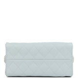 Chanel Small 25 Hobo Bag Light Blue Caviar Antique Gold Hardware