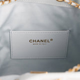 Chanel Small 25 Hobo Bag Light Blue Caviar Antique Gold Hardware