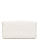 Chanel Small 25 Hobo Bag White Caviar Antique Gold Hardware