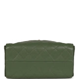 Chanel Small 25 Hobo Bag Khaki Caviar Antique Gold Hardware