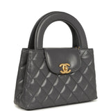 Pre-owned Chanel Small Kelly Shopper Grey Shiny Aged Calfskin Brushed Gold Hardware
