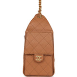 Chanel Small 25 Hobo Bag Caramel Caviar Antique Gold Hardware