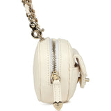 Chanel CC In Love Heart Charm White Lambskin Light Gold Hardware