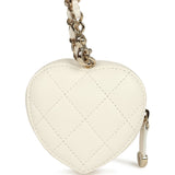 Chanel CC In Love Heart Charm White Lambskin Light Gold Hardware