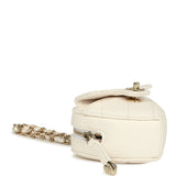 Chanel CC In Love Heart Charm White Lambskin Light Gold Hardware