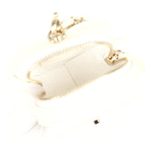 Chanel CC In Love Heart Charm White Lambskin Light Gold Hardware