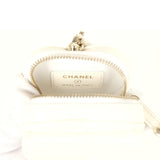 Chanel CC In Love Heart Charm White Lambskin Light Gold Hardware