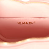 Chanel CC In Love Large Heart Bag with Chain Light Pink Lambskin Light Gold Hardware