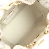 Chanel Small 25 Hobo Bag White Multicolored Tweed Antique Gold Hardware