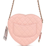 Chanel CC In Love Large Heart Bag with Chain Light Pink Lambskin Light Gold Hardware - Thumbnail View 5