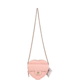 Chanel CC In Love Large Heart Bag with Chain Light Pink Lambskin Light Gold Hardware - Thumbnail View 6
