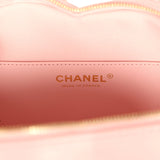 Chanel CC In Love Large Heart Bag with Chain Light Pink Lambskin Light Gold Hardware - Thumbnail View 9