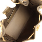 Chanel Small 25 Hobo Bag Khaki Toile Canvas Antique Gold Hardware