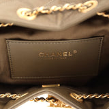 Chanel Small 25 Hobo Bag Khaki Toile Canvas Antique Gold Hardware