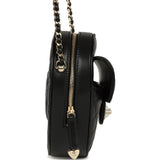 Chanel CC In Love Large Heart Bag with Chain Black Lambskin Light Gold Hardware - Thumbnail View 4