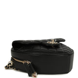 Chanel CC In Love Large Heart Bag with Chain Black Lambskin Light Gold Hardware - Thumbnail View 7