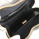 Chanel CC In Love Large Heart Bag with Chain Black Lambskin Light Gold Hardware - Thumbnail View 8