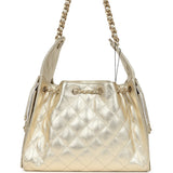 Chanel Small 25 Hobo Bag Metallic Gold Caviar Light Gold Hardware