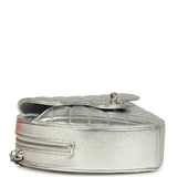 Chanel CC In Love Large Heart Bag with Chain Silver Metallic Lambskin Silver Hardware