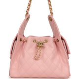Chanel Small 25 Hobo Bag Light Pink Caviar Antique Gold Hardware - Thumbnail View 1