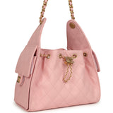 Chanel Small 25 Hobo Bag Light Pink Caviar Antique Gold Hardware - Thumbnail View 2