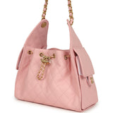 Chanel Small 25 Hobo Bag Light Pink Caviar Antique Gold Hardware - Thumbnail View 5