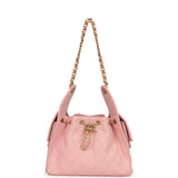 Chanel Small 25 Hobo Bag Light Pink Caviar Antique Gold Hardware - Thumbnail View 6