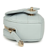 Chanel CC In Love Heart Charm Light Blue Lambskin Light Gold Hardware