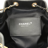 Chanel Small 25 Hobo Bag Black Shiny Crumpled Calfskin Mixed Metal Hardware