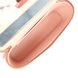 Chanel Flower Top Handle Long Vanity Case with Chain Pink Lambskin Light Gold Hardware