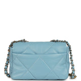 Chanel Medium 19 Flap Light Blue Lambskin Mixed Metal Hardware