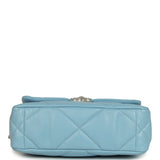 Chanel Medium 19 Flap Light Blue Lambskin Mixed Metal Hardware