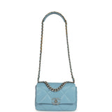 Chanel Medium 19 Flap Light Blue Lambskin Mixed Metal Hardware