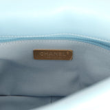 Chanel Medium 19 Flap Light Blue Lambskin Mixed Metal Hardware