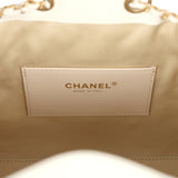 Chanel Small 25 Hobo Bag White Caviar Antique Gold Hardware