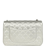 Chanel Small CC Crush Flap Bag Silver Metallic Caviar Silver Hardware
