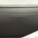 Chanel Small CC Crush Flap Bag Silver Metallic Caviar Silver Hardware