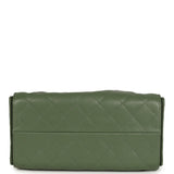 Chanel Small 25 Hobo Bag Khaki Caviar Antique Gold Hardware