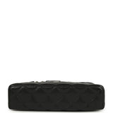 Chanel Top Handle Long Vanity Case with Chain Black Shiny Caviar Light Gold Hardware