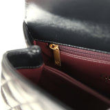 Chanel Mini Coco Top Handle Flap Bag Shiny Calfskin Brushed Gold Hardware