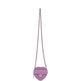 Chanel CC In Love Small Heart Bag with Chain Purple Lambskin Light Gold Hardware