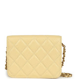 Chanel Mini Pearl Crush Belt Bag Light Yellow Lambskin Aged Gold Hardware
