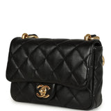 Chanel Small Funky Town Flap Bag Black Shiny Lambskin Aged Gold Hardware